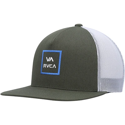 Casquette Snapback RVCA Olive VA All the Way Trucker pour hommes