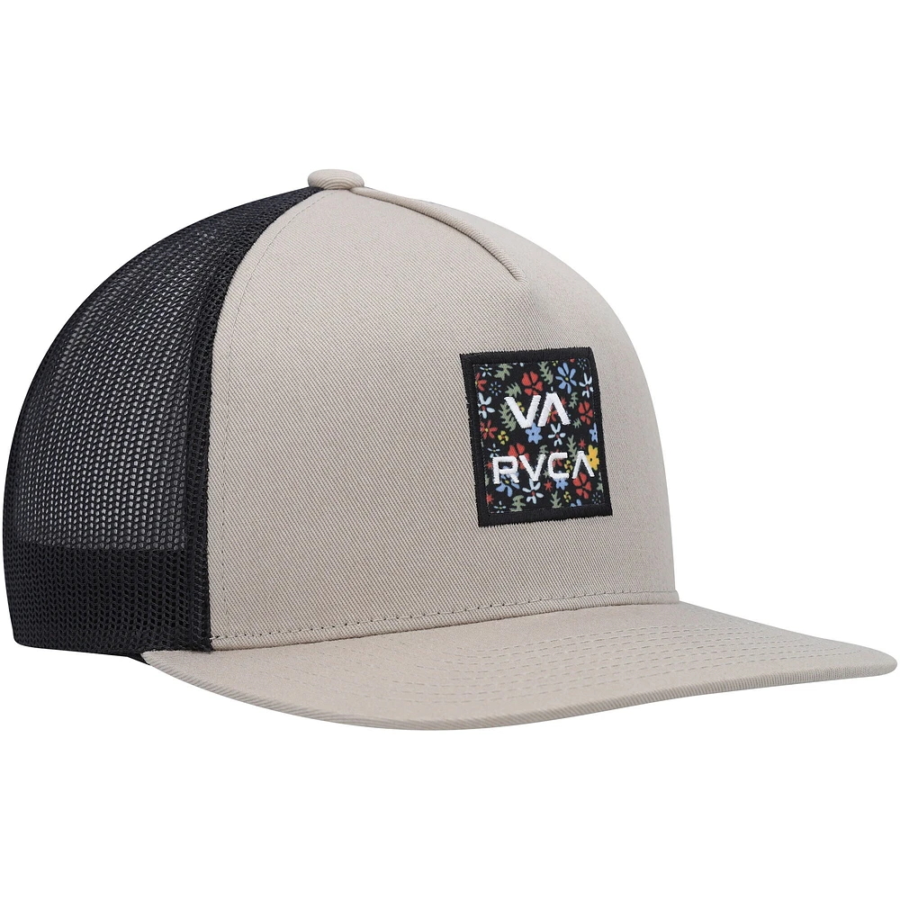 Casquette Snapback de camionneur imprimée RVCA Tan VA All The Way pour hommes