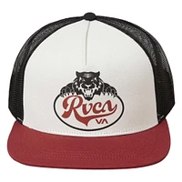 Men's RVCA White/Red Prowl Foam Front Trucker Snapback Hat