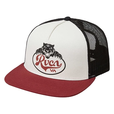 Men's RVCA White/Red Prowl Foam Front Trucker Snapback Hat