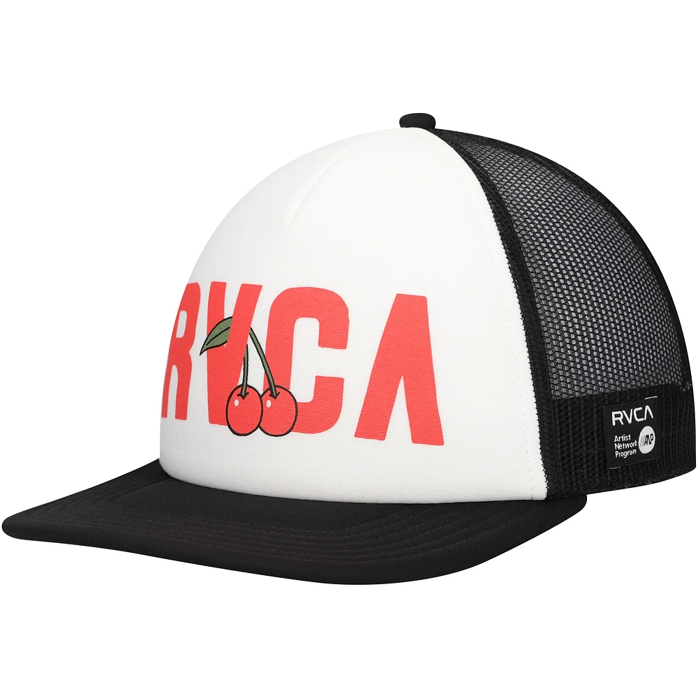 Casquette Snapback RVCA Luke P Trucker blanche pour hommes