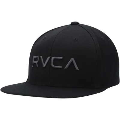 RVCA Twill II Adjustable Snapback Hat - Black