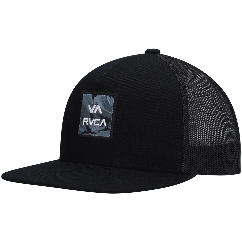 Youth RVCA Black ATW Print Trucker Snapback Hat