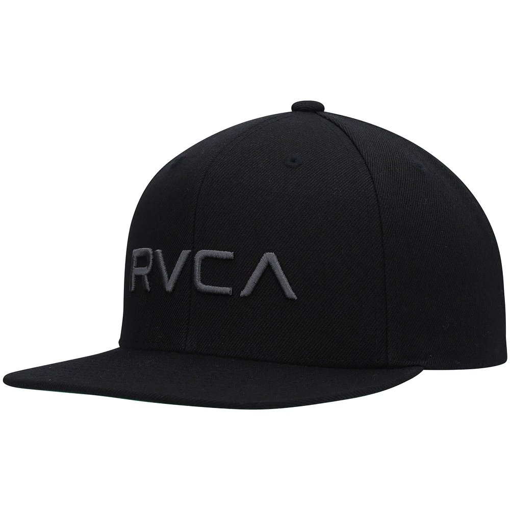 Casquette snapback en sergé avec logo noir RVCA pour jeune