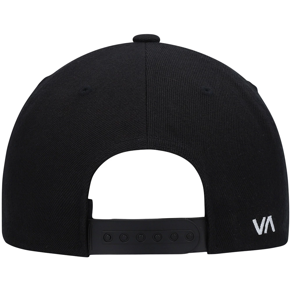 Youth RVCA Black Logo Twill Snapback Hat