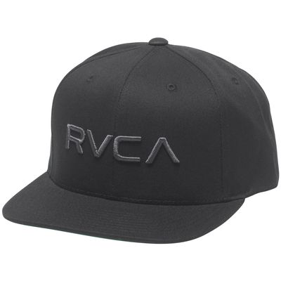 Youth RVCA Black Twill Snapback Hat