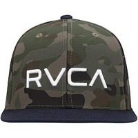 Youth RVCA Camo/Navy Twill - Snapback Hat