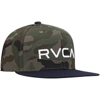 Youth RVCA Camo/Navy Twill - Snapback Hat