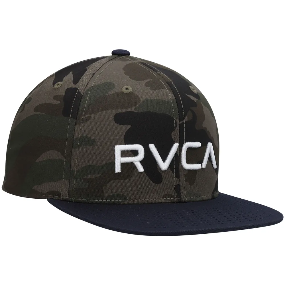 Casquette snapback en sergé camouflage/bleu marine RVCA pour jeune