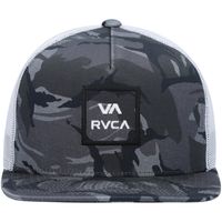 Youth RVCA Camo/White VA All The Way Trucker - Snapback Hat