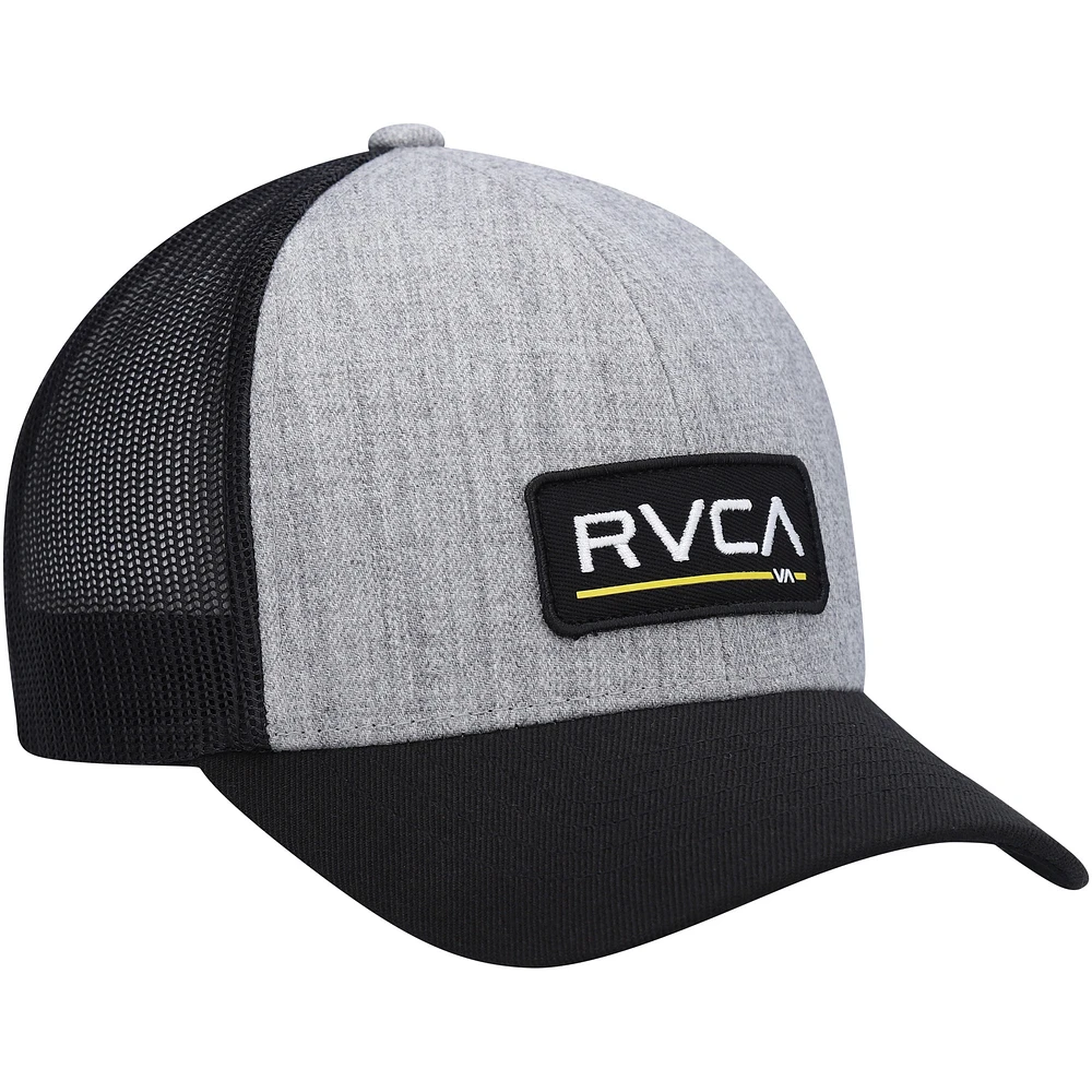 Casquette Snapback Ticket Trucker III RVCA pour jeunes, gris chiné/noir