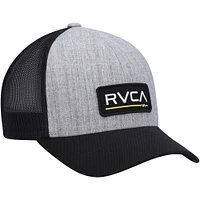 Youth RVCA Heather Gray/Black Ticket Trucker III Snapback Hat