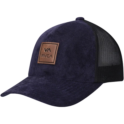 Casquette de camionneur courbée Snapback ATW RVCA pour jeunes, bleu marine/noir