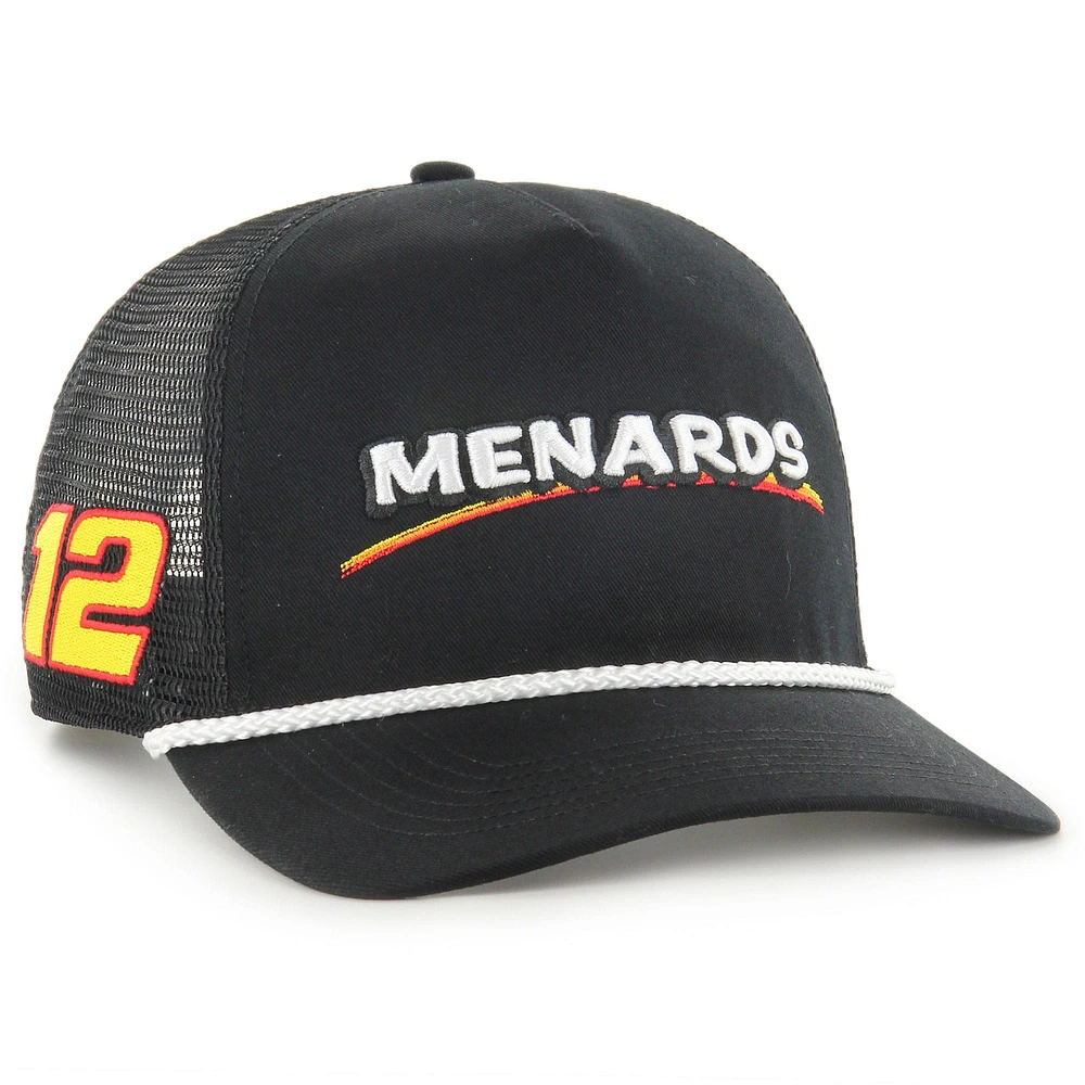 Men's '47  Black Ryan Blaney Menards Triple Hit Corduroy Adjustable Hat