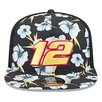 Casquette ajustable de golf New Era noire à motif aventure Ryan Blaney pour homme