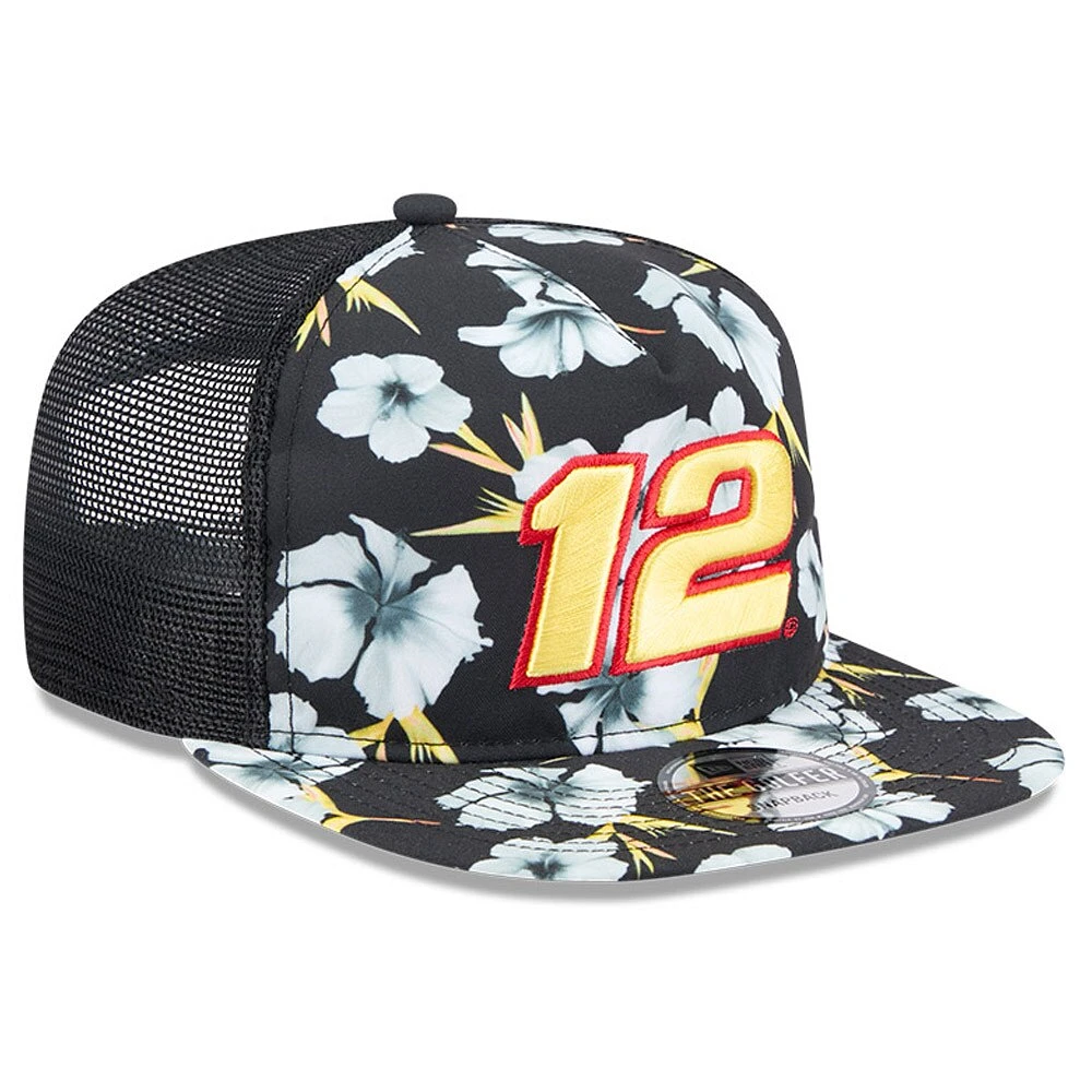 Casquette ajustable de golf New Era noire à motif aventure Ryan Blaney pour homme