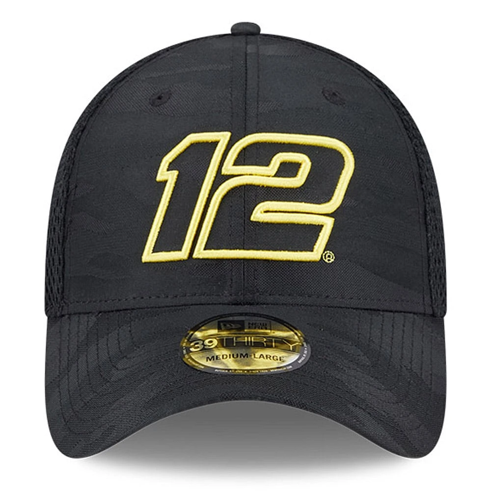 Men's New Era Black Ryan Blaney Camo 39THIRTY Flex Hat