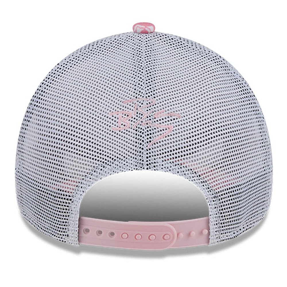 Men's New Era  Pink Ryan Blaney 9FORTY A-Frame Trucker Paisley Adjustable Hat