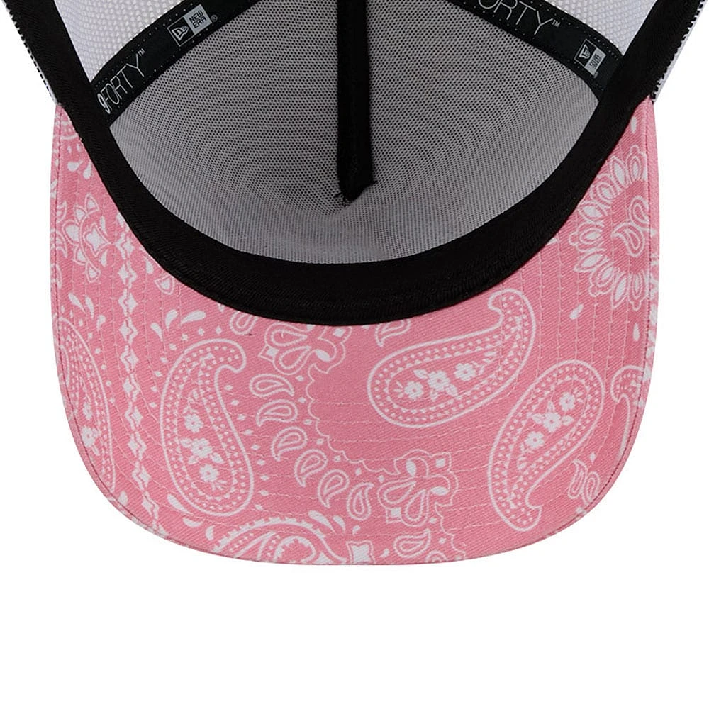 Men's New Era  Pink Ryan Blaney 9FORTY A-Frame Trucker Paisley Adjustable Hat
