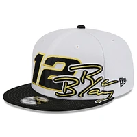 Men's New Era White/Black Ryan Blaney  9FIFTY Snapback Hat