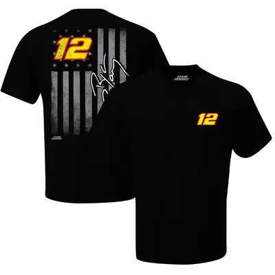 Ryan Blaney Team Penske Exclusive Tonal Flag T-Shirt - Black