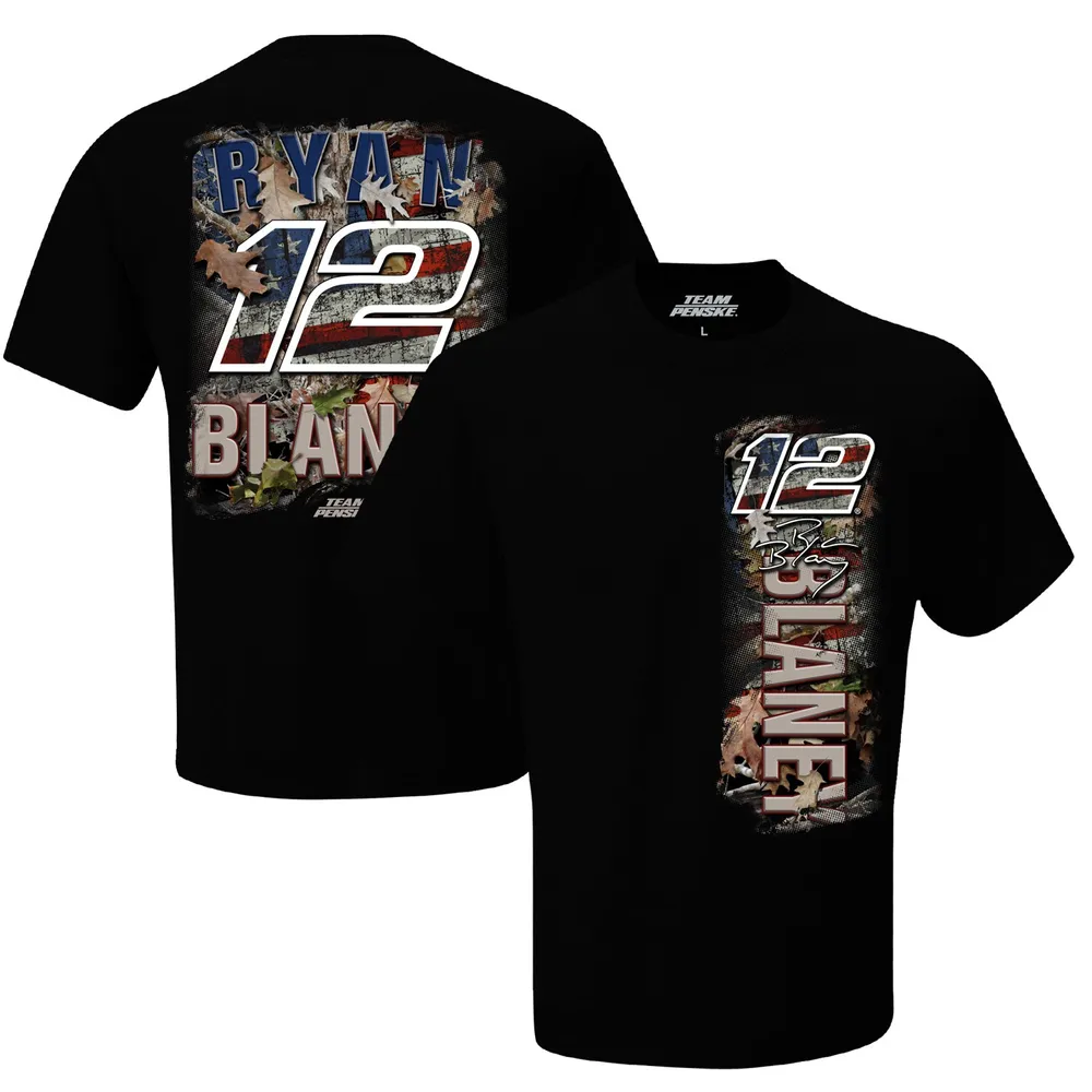 Team Penske Men's Team Penske Black Ryan Blaney Patriotic T-Shirt