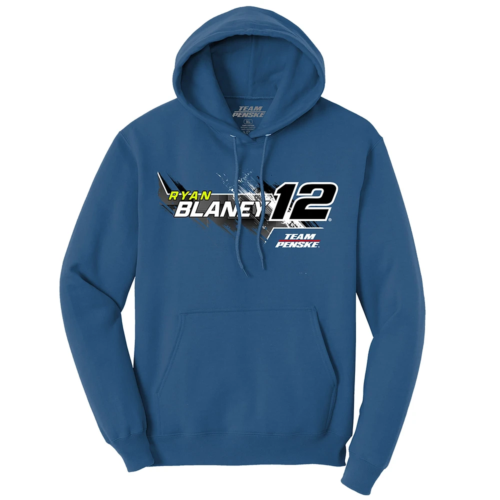 Men's Team Penske Blue Ryan Blaney Menards/Cardell Car Pullover Hoodie