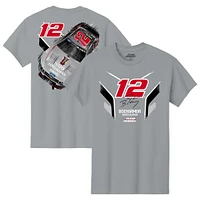 Men's Team Penske  Gray Ryan Blaney Body Armor Car T-Shirt