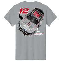 Men's Team Penske  Gray Ryan Blaney Body Armor Car T-Shirt