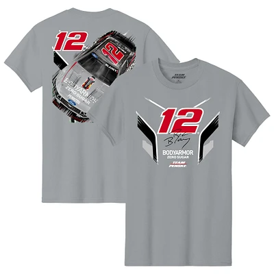 Men's Team Penske  Gray Ryan Blaney Body Armor Car T-Shirt