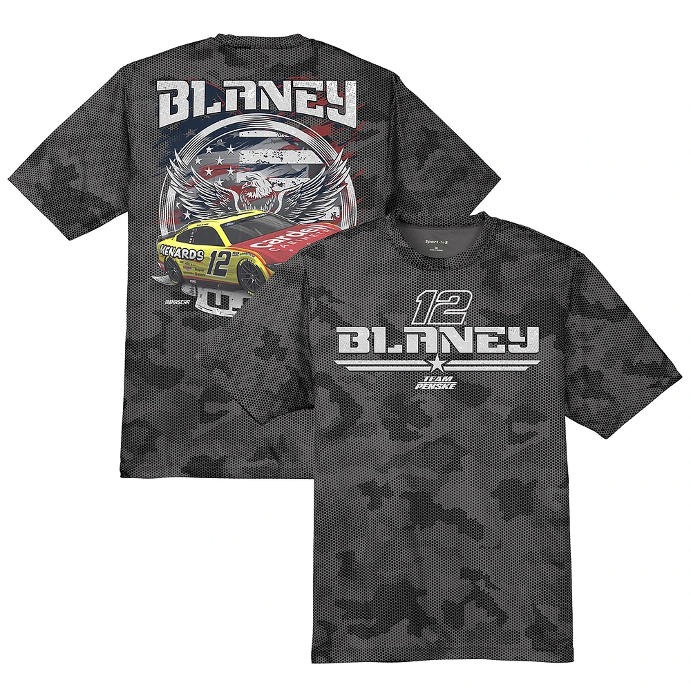 T-shirt camouflage gris pour homme de l'équipe Penske Ryan Blaney