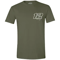 Men's Team Penske Green Ryan Blaney Flag T-Shirt