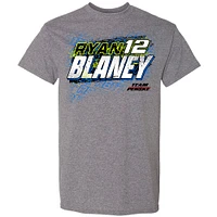 Men's Team Penske  Heather Gray Ryan Blaney Car T-Shirt