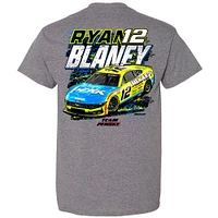 Men's Team Penske  Heather Gray Ryan Blaney Car T-Shirt