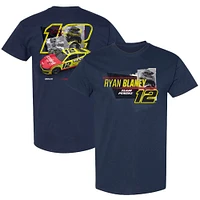 T-shirt bleu marine pour homme de l'équipe Penske Ryan Blaney Menards Car