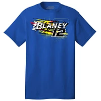 Men's Team Penske  Royal Ryan Blaney Menards Cardell #12 Car T-Shirt