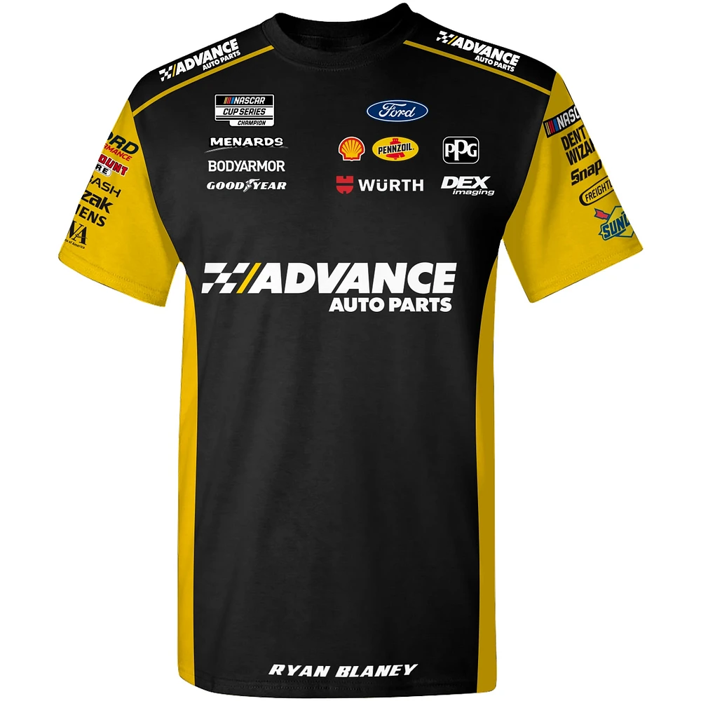 Men's Team Penske  White Ryan Blaney Advanced Auto Parts Uniform T-Shirt