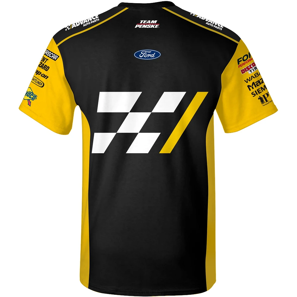 Men's Team Penske  White Ryan Blaney Advanced Auto Parts Uniform T-Shirt