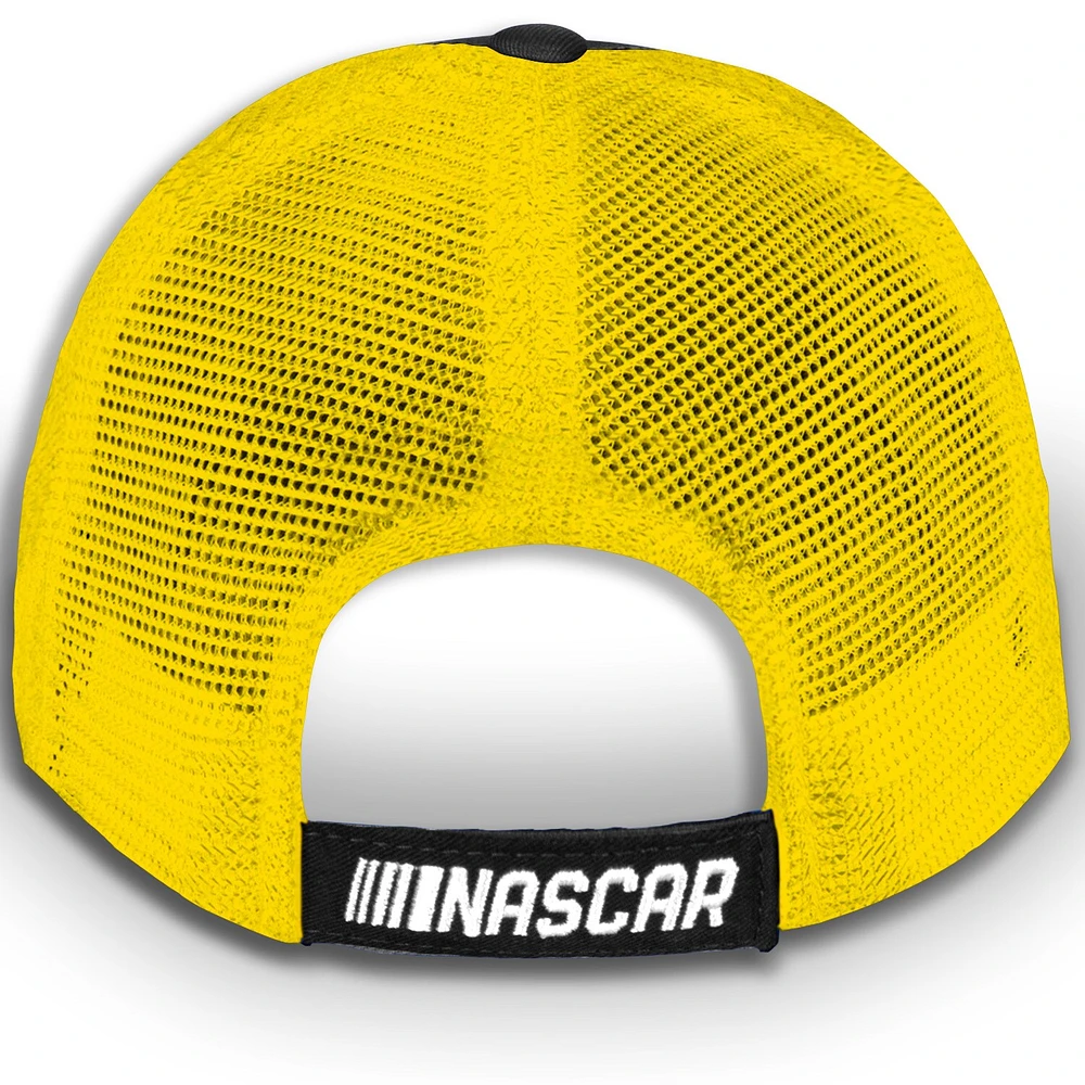 Unisex Checkered Flag Sports Yellow Ryan Blaney Menards Trucker Adjustable Hat