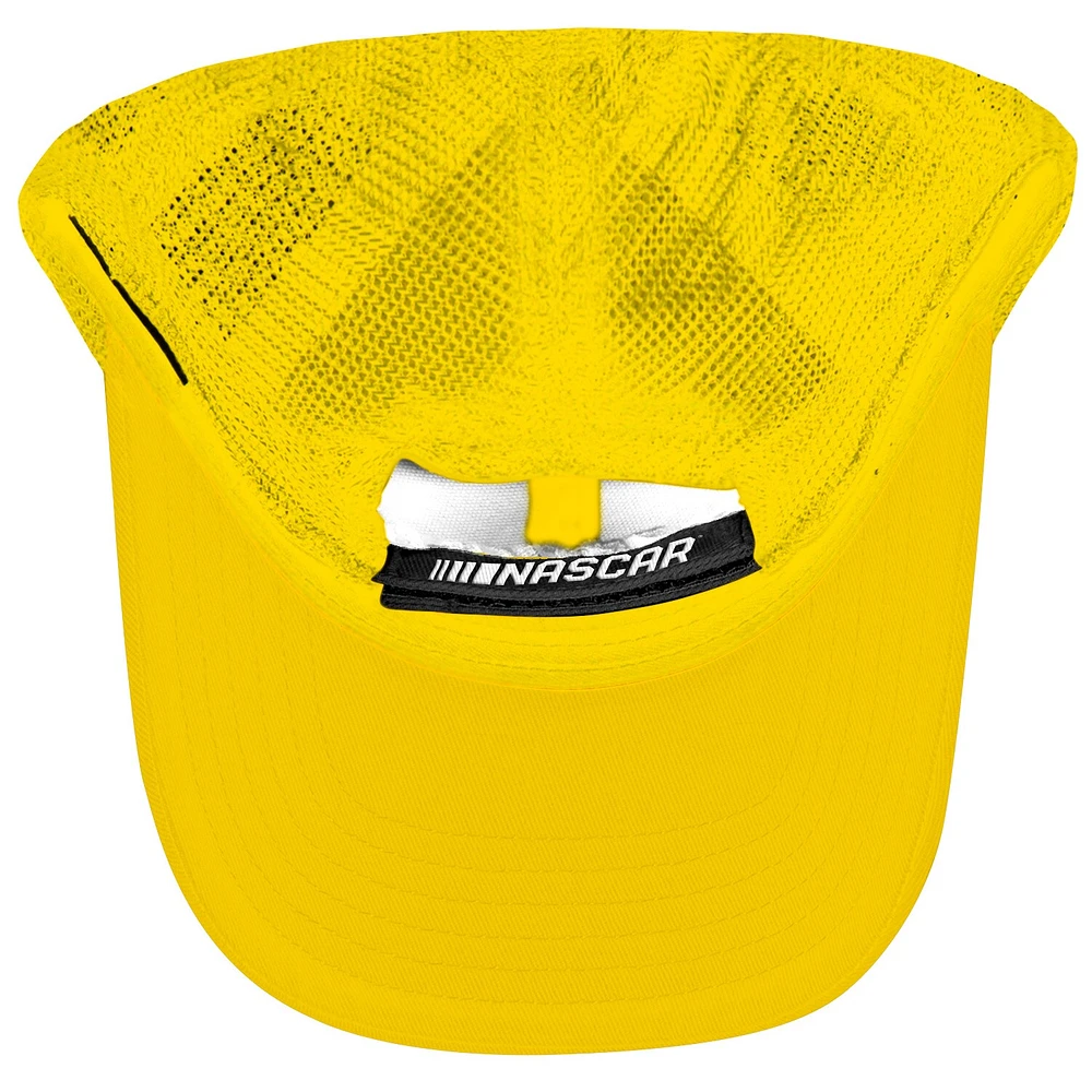 Unisex Checkered Flag Sports Yellow Ryan Blaney Menards Trucker Adjustable Hat