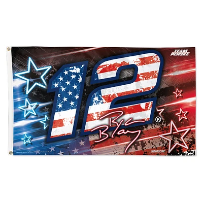 WinCraft Ryan Blaney Patriotic 3' x 5' Drapeau de luxe unilatéral