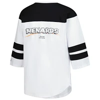 Women's Starter  White Ryan Blaney Grand Slam 3/4-Sleeve T-Shirt