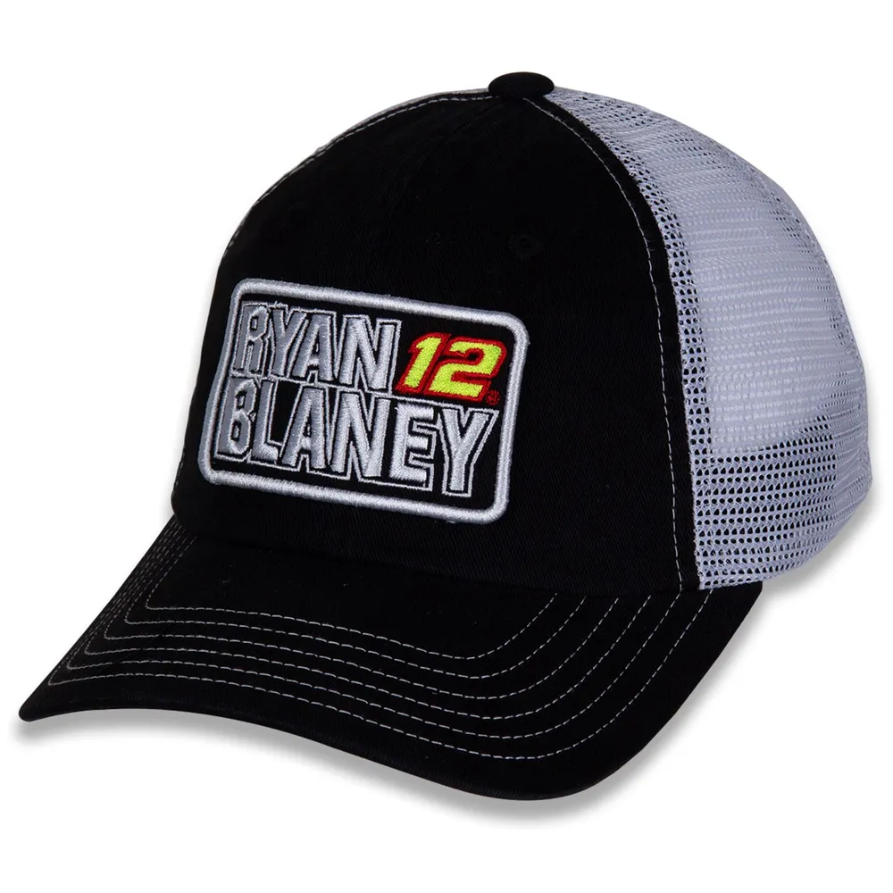 Women's Team Penske Black/White Ryan Blaney Name & Number Patch Adjustable Hat