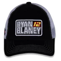 Women's Team Penske Black/White Ryan Blaney Name & Number Patch Adjustable Hat