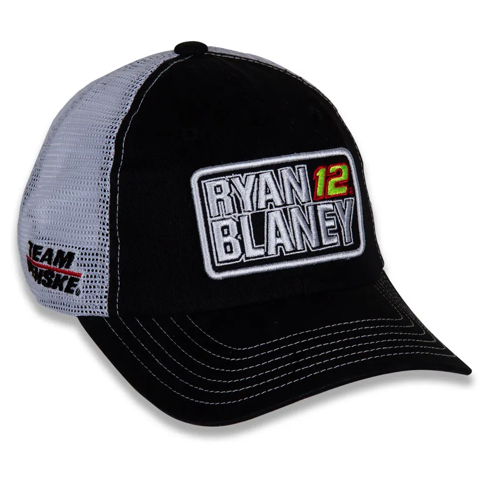 Women's Team Penske Black/White Ryan Blaney Name & Number Patch Adjustable Hat