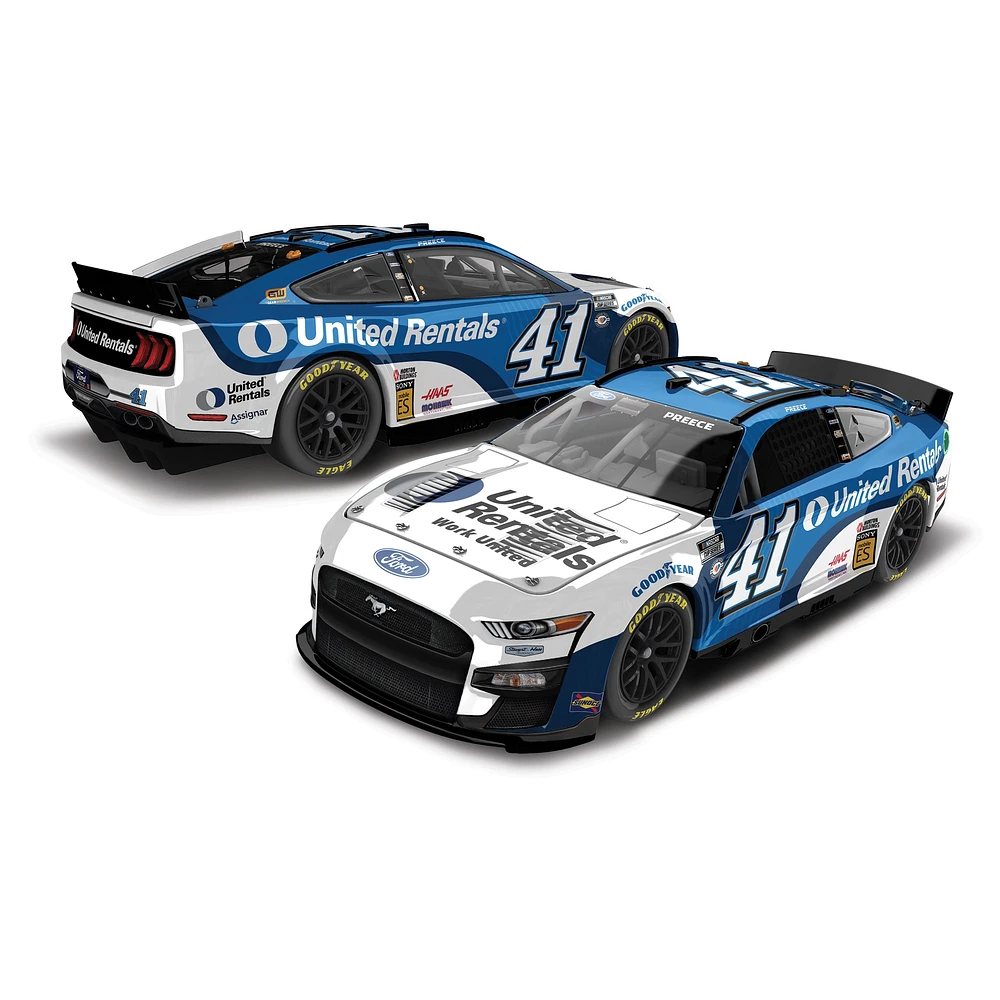 Action Racing Ryan Preece 2023 #41 United Rentals 1:24 Peinture régulière moulée sous pression Ford Mustang