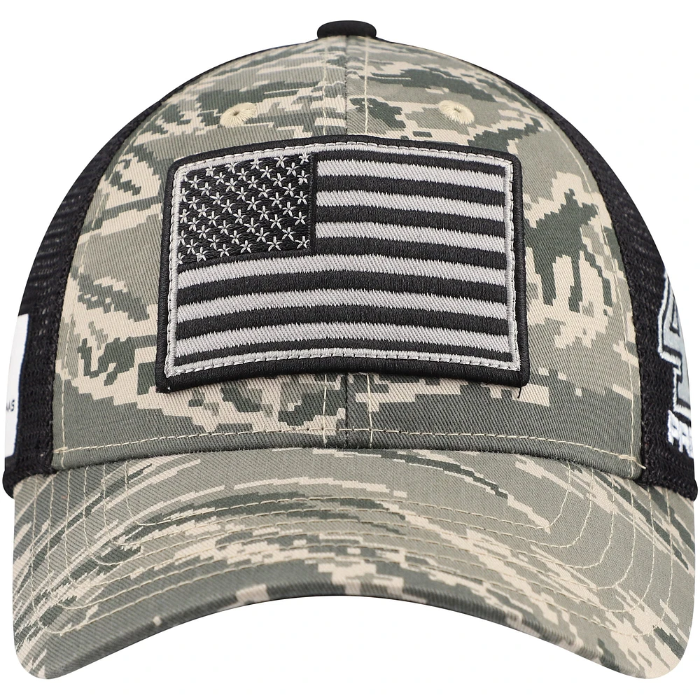 Men's Stewart-Haas Racing Team Collection Camo Ryan Preece Flag Adjustable Hat