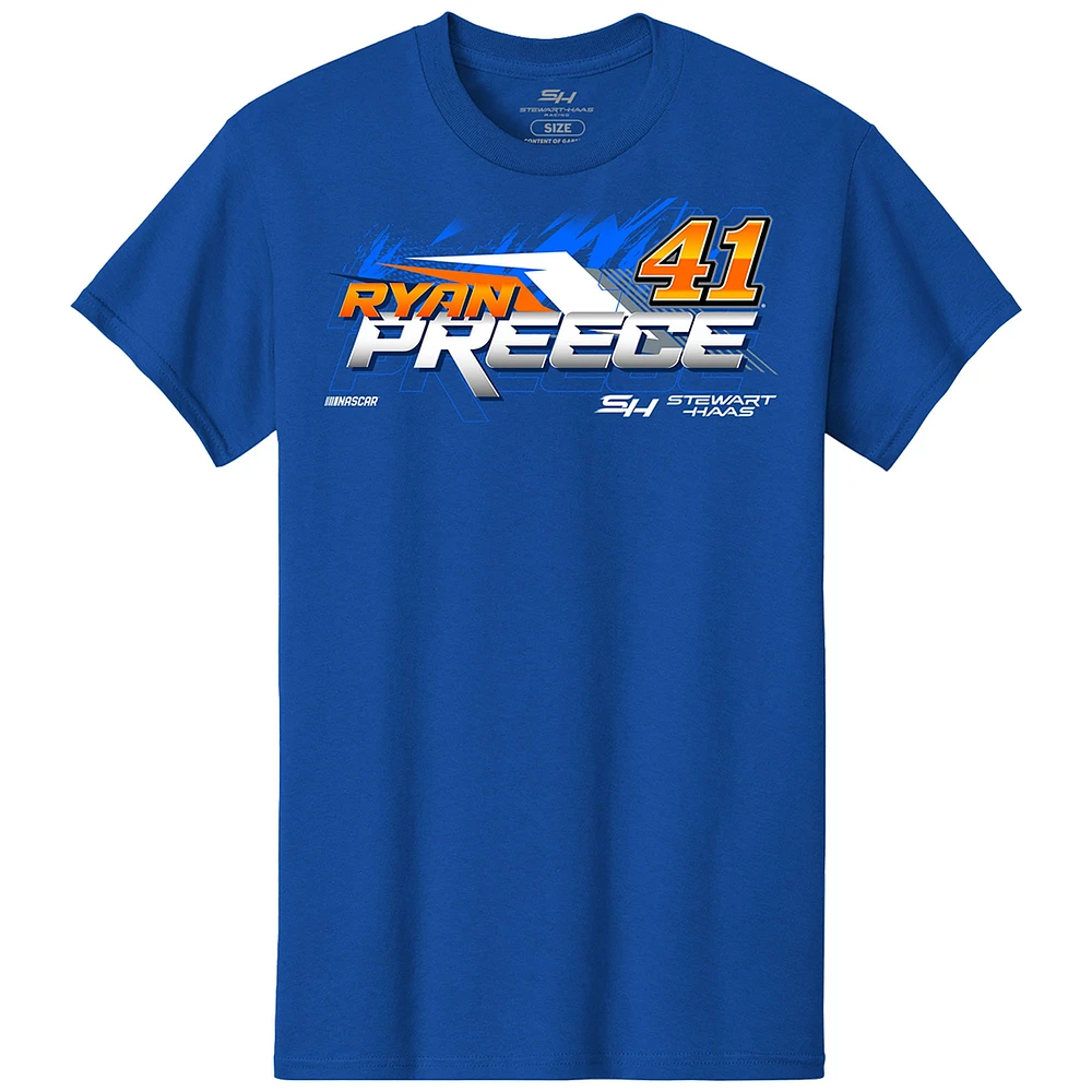 T-shirt de voiture Stewart-Haas Racing Team Collection Royal Ryan Preece United Rentals pour hommes