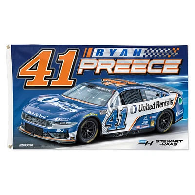 WinCraft Ryan Preece United Rentals Drapeau de luxe unilatéral 3' x 5'