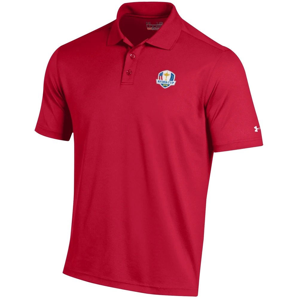 Men's Under Armour Red 2018 Ryder Cup Performance Polo